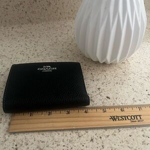 Coach Black Leather Card Holder